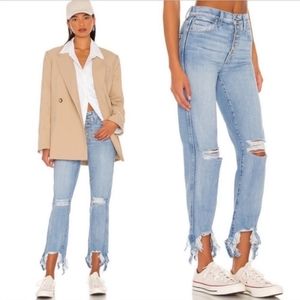 7 For All Mankind High Rise Cropped Straight Jeans NWT